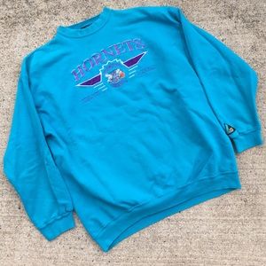 Vintage Charlotte Hornets Logo Athletic Sweater